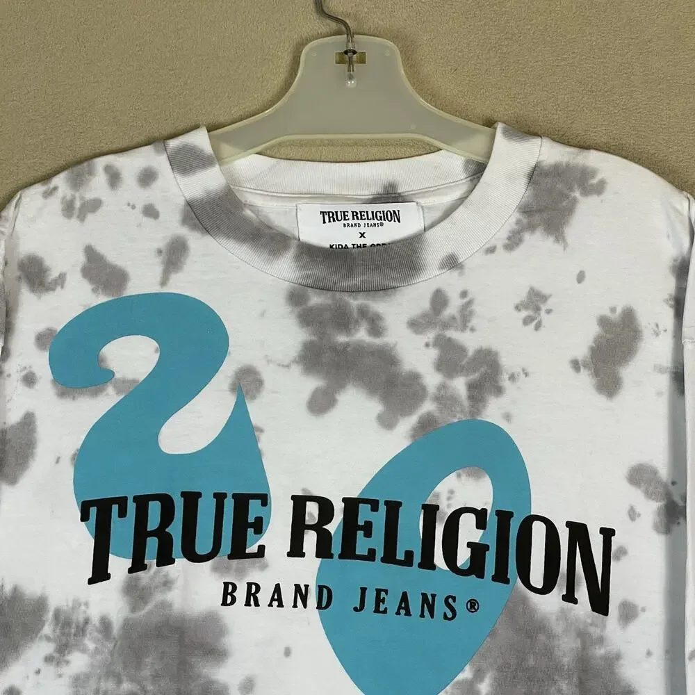 True Religion Kida The Great Sweatshirt Mens L White‎ Long Sleeve Crew Neck